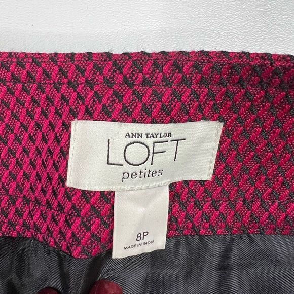 Ann Taylor Loft | Pink/Back Skirt Size 8 Petite - Picture 3 of 5